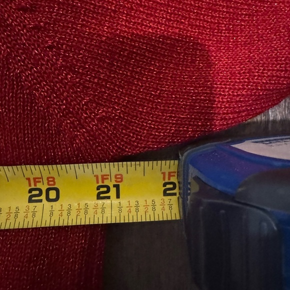 Dress Barn Women's Red Sweater Size L Metallic Thread Sparkly Classic Christmas - Picture 13 of 14